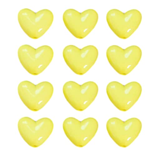 15 Stück Cartoon-Herz-Anhänger aus Acryl, lose Perlen, Schmuck von HDKEAN
