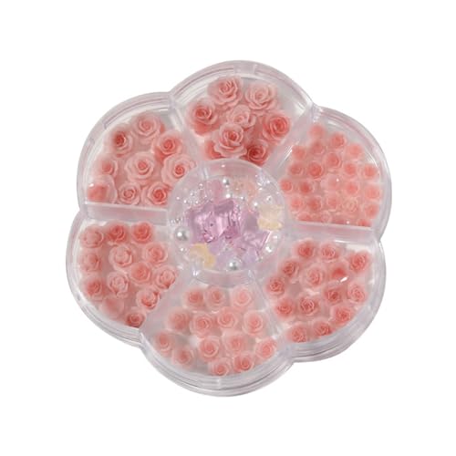 3D-Blumen, Strasssteine, Perlen, Perlen, rechteckig, Kristall-Nägel, Kunstdekorationen für Frauen von HDKEAN