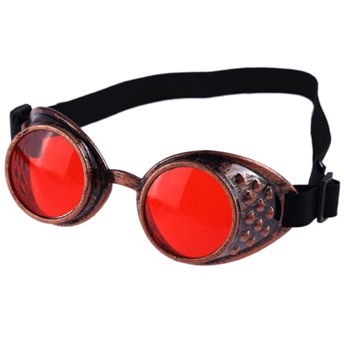 HDKEAN Halloween-Gesichtsmaske, Vintaeg Steampunk-Brille, Brille, Cyber, Schweißen, Gothic, Cosplay, Brille, Halloween, Cosplays, Kostüme, Cyber, Goths, Cosplays, Sonnenbrillen von HDKEAN