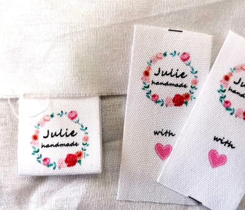 50 Stück Personalisierte Etiketten For Handgefertigte Artikel, Personalisierte Häkeletiketten, Individuell Bedruckte Etiketten For Kleidung, Logo-Namensetiketten, Handgefertigte Etiketten(Same pattern von HDLOVE