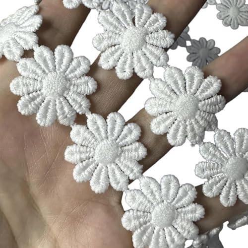 1 Yard Blumen Bestickter Spitzenbesatz 25 Mm Breit Bestickte Applikation Zum Dekorieren Von Spitzenbesätzen Für Die Dekoration Von Kleidern Und Kleidung von HDOYTXXM