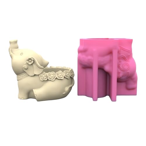 3D Elefant Blumentopf Silikonform Epoxidharz Form Sukkulenten Töpfe Kerzenhalter Beton Gipsform Handwerk von HDOYTXXM