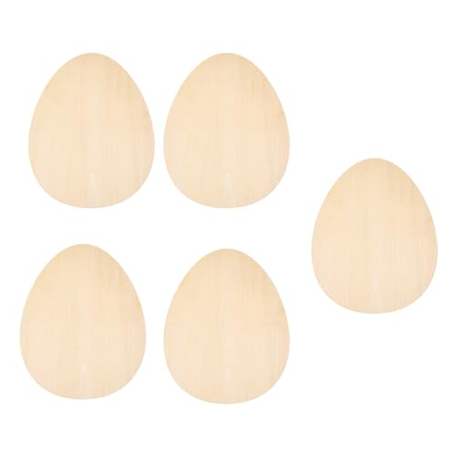 5pieces Unvollendete Holzscheiben Hasen Eier Form Holzausschnitte Zum Malerei Bastelhänge Dekoration Party Supply von HDOYTXXM