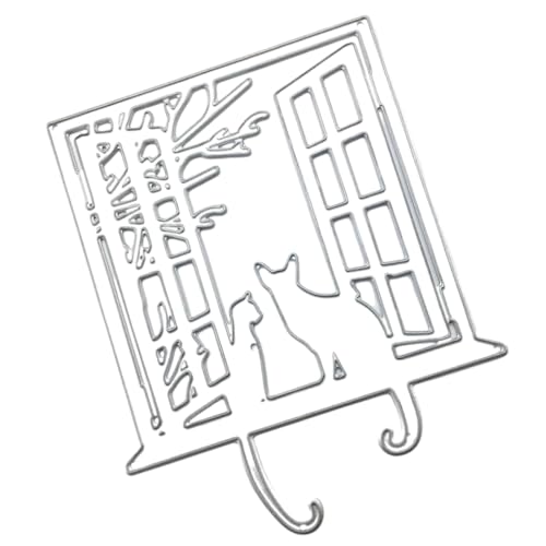 Fensterkatzen Gestanzt Kohlenstoffstahl Stanzformen Scrapbooking Gestanzte Metallschablonen Für Die Kartenherstellung Scrapbooking Verpackungen von HDOYTXXM