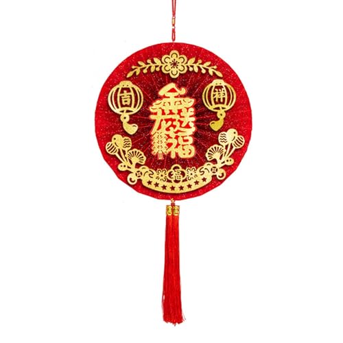 HDOYTXXM 2024 Drache Neujahr Dekor Frühlingsfest Goldene Schalotte Papierfächer Anhänger Chinesischer Knoten Wohnzimmer Dekorationen von HDOYTXXM