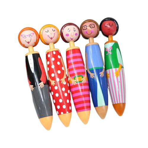 HDOYTXXM 5 PCs 0 7 Mm Kugelschreiber Glattes Schreiben Von Stift Blue Tinks Press Stift Creative Dolls Retractable Kugelschreiber Für Die Schule von HDOYTXXM