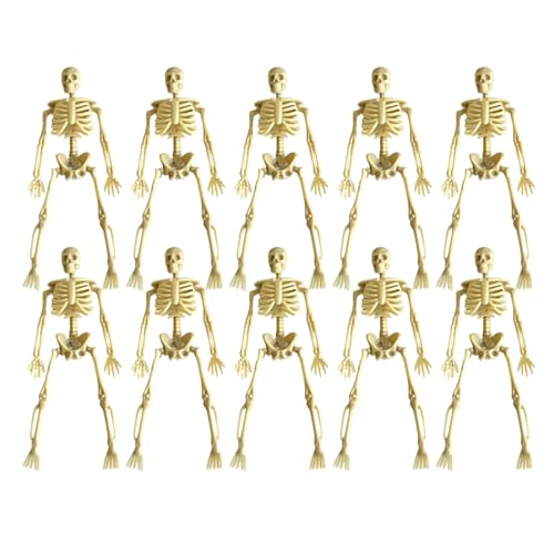 HDOYTXXM Halloween-Skelett-Figuren, Dekoration, bewegliche Halloween-Skelette, Figur für unheimliche saisonale Heimdekoration, 10 Stück von HDOYTXXM