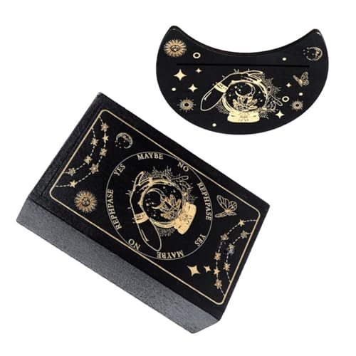 Spiel Tarot Karten Lagerung Box Holz Tarot Karten Fall Mit Karte Tragbare Karten Container Astrologie Schmuck Box von HDOYTXXM