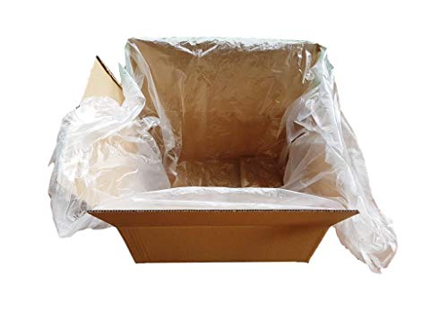 (Packung mit 100 Stück) HDPE 60 x 20 x 60 cm, 12 Mikron Pads für Kartons, Plastiktüten, Plastiktüten Lebensmittelverpackung Verpackungsverpackung Metzger Bäckerei Abfallentsorgung Sicheres Produkt von HDPE bags