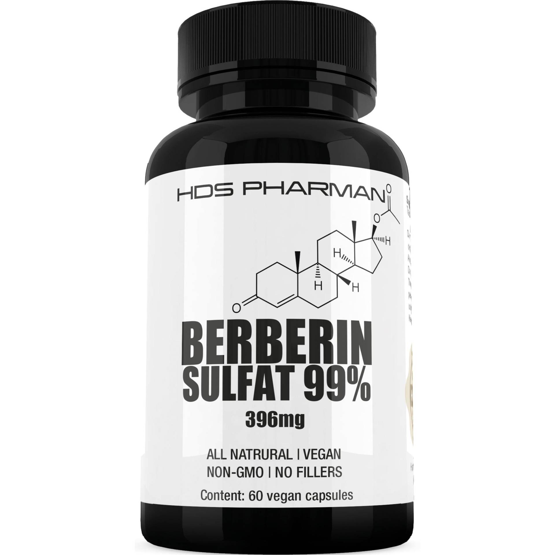 Berberine Sulphate 99% - 400 Mg Per Vegan Capsule For 60 Days von HDSPharman