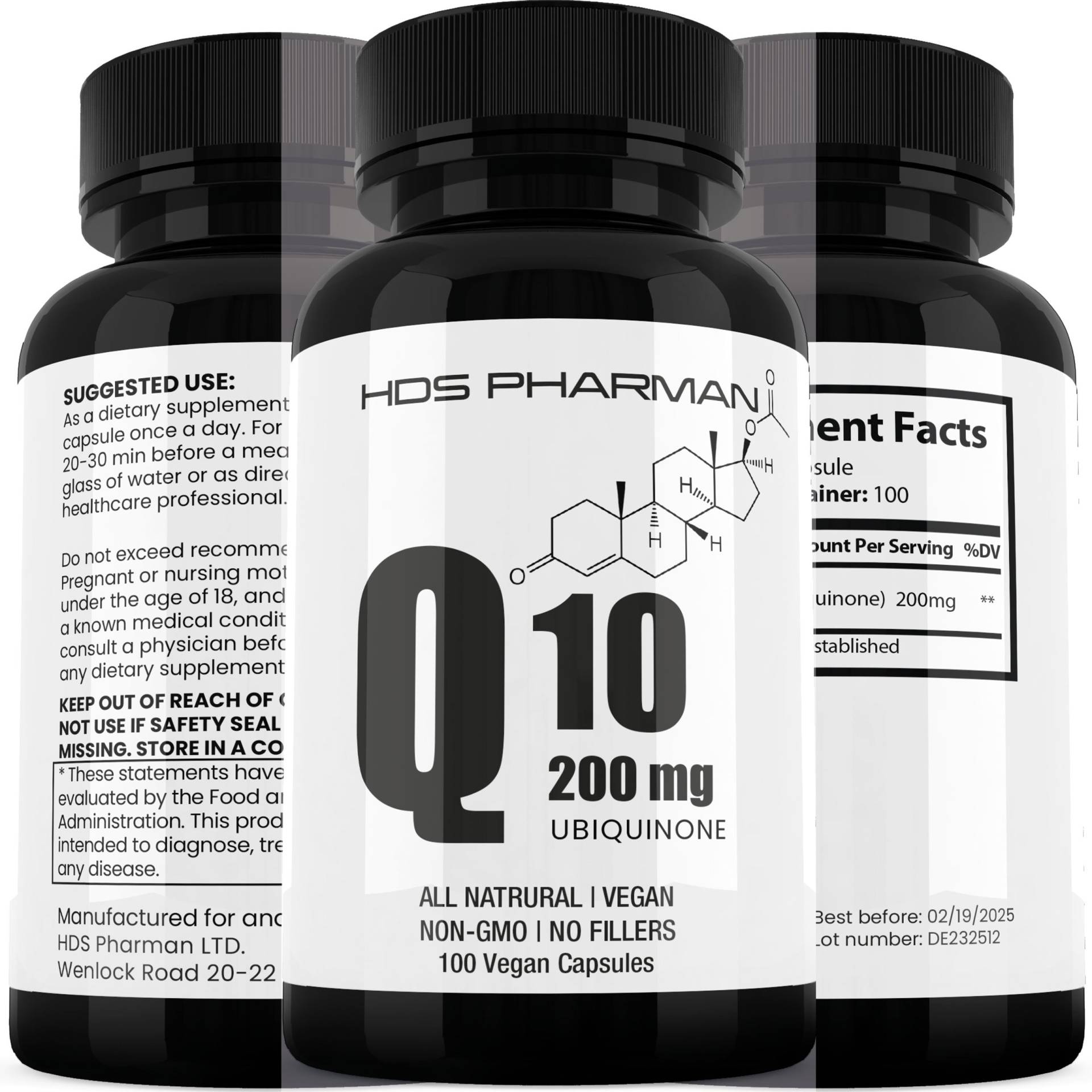 Boost Energy & Heart Health With Coq10 - 200Mg Vegan Capsules For 100 Days von HDSPharman