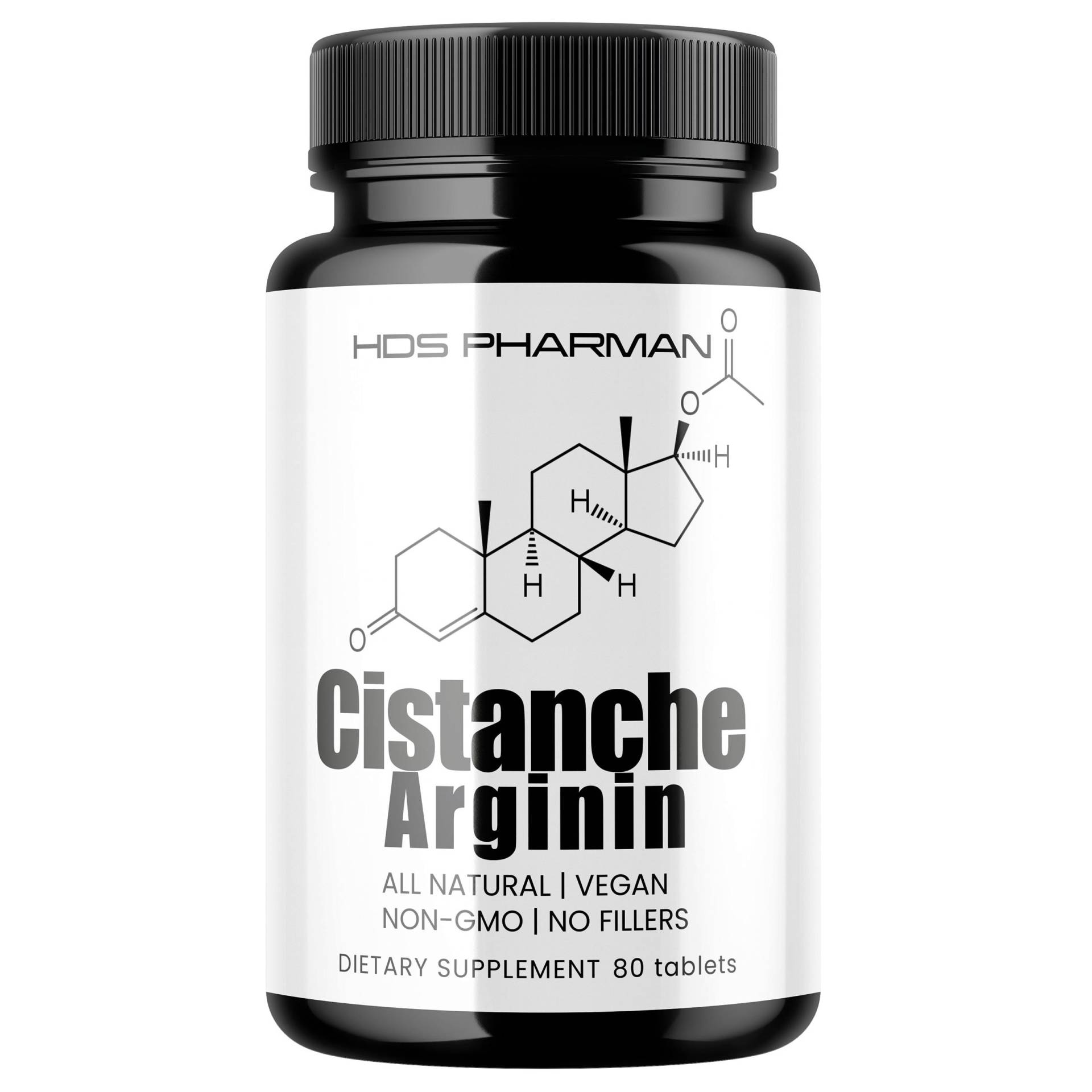 Cistanche Tubulosa + Arginine - Vegan Tablets | 80-Day Supply All-Natural & Handmade von HDSPharman