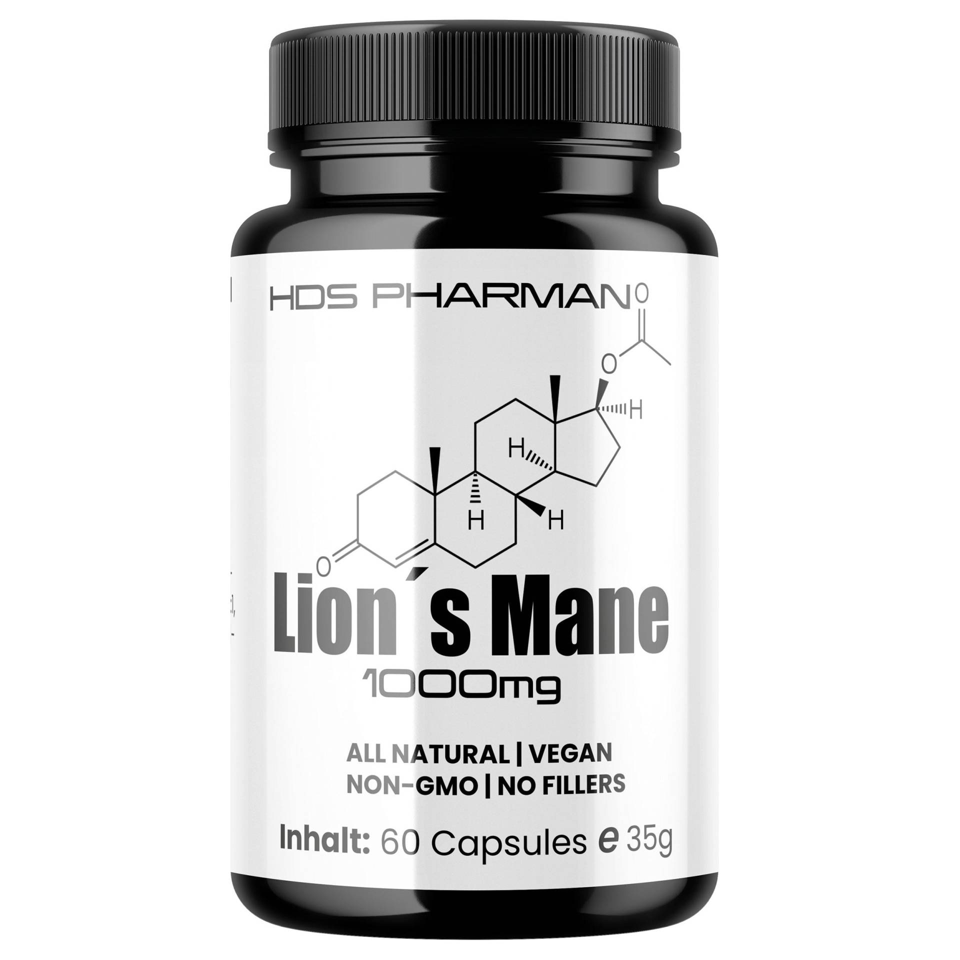 Lion's Mane Capsules - 301 Extract Vegan 60 High-Quality & Sustainable von HDSPharman