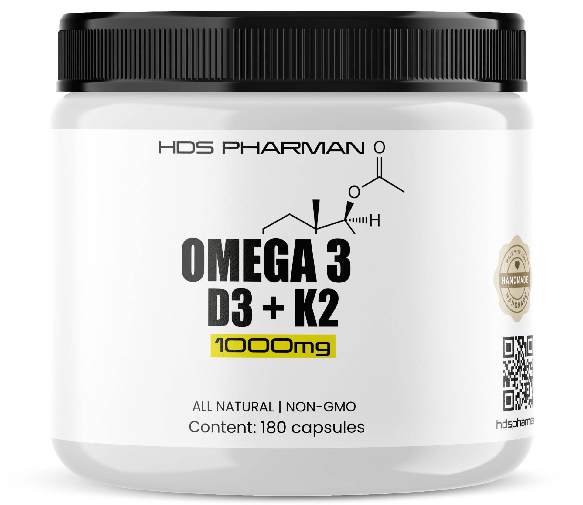 Omega 3 Mit Vitamin D3 K2 180 Kapseln von HDSPharman