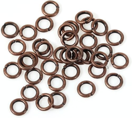 HDSupplies 1000 Stück – 5 mm Biegeringe – antikes Kupfer – 21 Gauge (0,7 mm Dicke) von HDSupplies