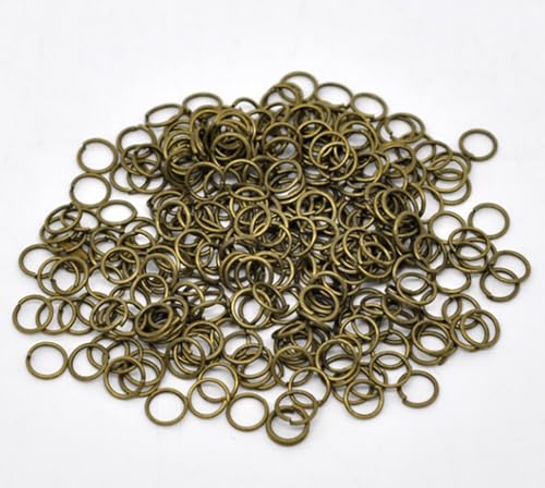 HDSupplies 1000 Stück – 6 mm Biegeringe – Antik-Bronzeton – 22 Gauge (0,7 mm Dicke) von HDSupplies