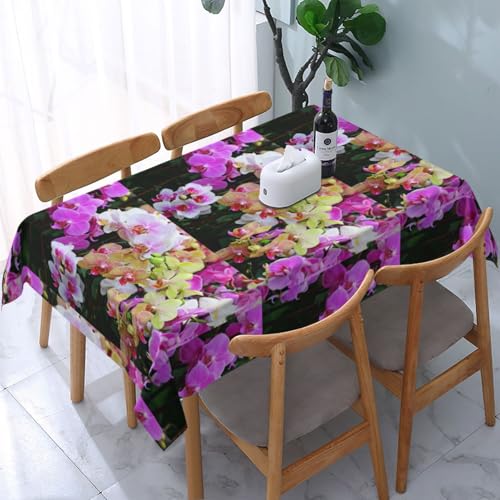 Orchideen Druck, Tischdecke, wasserdichte, staubdichte und knitterfreie Tischtuch - 90 x 140 cm von HDTVTV