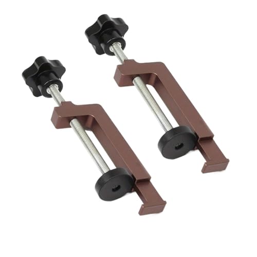 2 Stück G-Clip for Trimmmaschine Fräsen Nut Gravur Führungsschiene Befestigungsclip Halterung Aluminiumlegierung Clip DIY Holzbearbeitungswerkzeug von HDWMOJZT