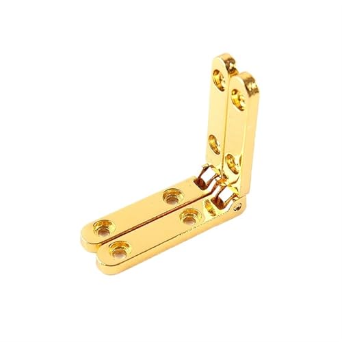 HDWMOJZT 2 Pcs 90 Grad Scharniere for Holz Box Schmuck Fall Schrank Möbel Hardware(Gold) von HDWMOJZT