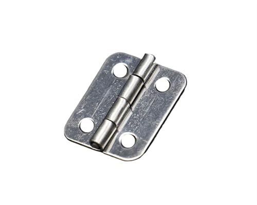 HDWMOJZT Mini-Türscharniere, 25 mm x 20 mm, silberfarben, for Schränke, Schubladen, Schmuckkästchen, Mini-Scharnier mit Schrauben for Möbelbeschläge, 10 Stück von HDWMOJZT