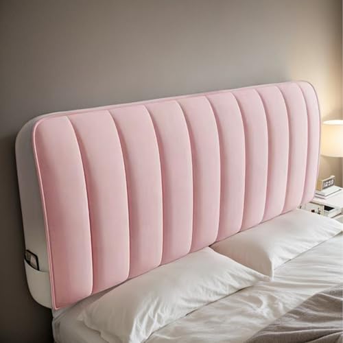 HEADBOARD Bettkopfteil Hussen, Weicher Stretch-Samtstoff Staubdichte Schutzhülle Für Gepolsterte Schlafzimmer, Waschbarer Abnehmbarer Kopfteilbezug Für Bett,C,100cm von HEADBOARD