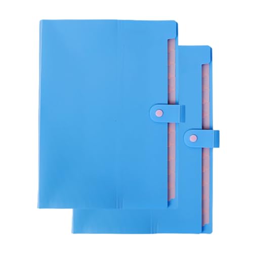 Ordner, Dateimanager, 2-teiliger Dokumenten-Organizer, Akkordeon-Dokumentenordner, erweiterbarer Dateispeicherordner im A4-Format mit 12 Fächern/Blau(Blauw) von HEAGER