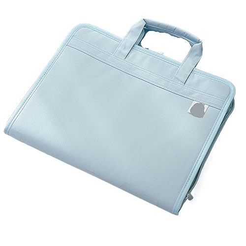 Ordner, Dateimanager, Aufbewahrungsbox, Organbeutel, Ordner, A4, 13 Schichten, mit Klebeetiketten for Packdokumente, Aktentasche(Blauw) von HEAGER