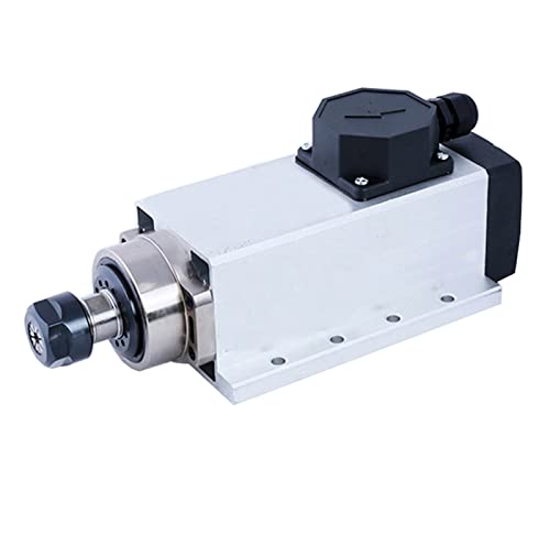 HEALBYBLE 1,5 kW Spindelmotor 1500 W luftgekühlter Motor CNC-Vierkantspindel CNC-Spindelmotor Werkzeugmaschinenspindel mit Stecker/Kabel Box-Version,Leichter Lauf(Cable Box Version) von HEALBYBLE