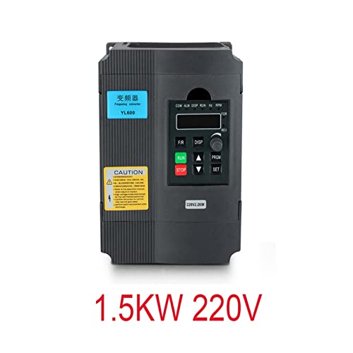 HEALBYBLE 2. 2KW 220 VFD Wandler 3 kW 4KW 5,5 kW 7,5 kW Frequenzinverterwandler 1p Eingang 3p Ausgang 220 for CNC Spindelmotor Speed ​​Con,Multi-Schutzfunktionen(1.5kw yl600) von HEALBYBLE