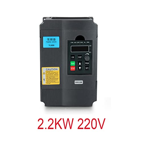 HEALBYBLE 2. 2KW 220 VFD Wandler 3 kW 4KW 5,5 kW 7,5 kW Frequenzinverterwandler 1p Eingang 3p Ausgang 220 for CNC Spindelmotor Speed ​​Con,Multi-Schutzfunktionen(2.2kw yl600) von HEALBYBLE