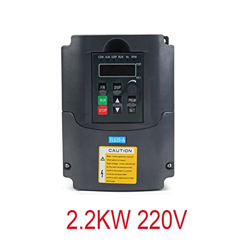 HEALBYBLE 2. 2KW 220 VFD Wandler 3 kW 4KW 5,5 kW 7,5 kW Frequenzinverterwandler 1p Eingang 3p Ausgang 220 for CNC Spindelmotor Speed ​​Con,Multi-Schutzfunktionen(2.2kw yl620-a) von HEALBYBLE