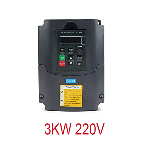 HEALBYBLE 2. 2KW 220 VFD Wandler 3 kW 4KW 5,5 kW 7,5 kW Frequenzinverterwandler 1p Eingang 3p Ausgang 220 for CNC Spindelmotor Speed ​​Con,Multi-Schutzfunktionen(3kw yl620-a) von HEALBYBLE