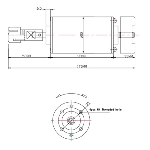 HEALBYBLE 300W Spindelmotormaschine Werkzeugspindel DIY. DC 12-48 CNC 0. 3kw. Luftgekühlter Motor for PCB Fräsmaschine Graviermaschine,Multi-Schutzfunktionen(300W 1.5mm-10mm) von HEALBYBLE