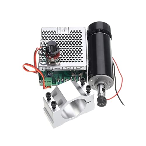 HEALBYBLE 500W Luft gekühlte Spindel ER11 CNC Spindelmotor -Kit mit einstellbaren Stromversorgungsklemmen for Gravurmaschinendrucker Teil Luftgekühlt,Multi-Schutzfunktionen von HEALBYBLE