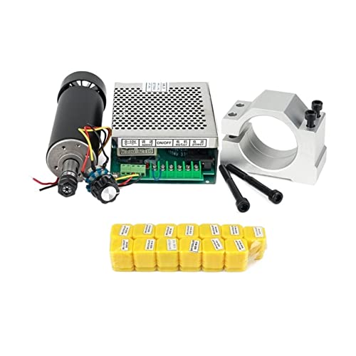 HEALBYBLE 500W Luftgekühlte Spindel -Kits 0. 5 kW Spindelmotor+ DC Spindel -Stromversorgung+52 mm Klemme +ER11 Zusammenhälfte, Spindel for CNC Fräse,Multi-Schutzfunktionen von HEALBYBLE