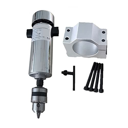 HEALBYBLE 800W Luft gekühlte Spindel ER11 ER16 CNC Spindelmotor + 5 2mm Klemmen 0. 8 kW DC 0-110V 20000 U/min Collet Chuck zum Gravieren,Multi-Schutzfunktionen(Drill Chuck) von HEALBYBLE