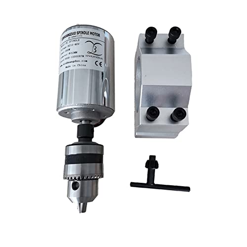 HEALBYBLE Luft gekühlt 0,2 kW. CNC Spindlemotor Bohrer Spindelköpfe Kit Chuck 200w Spindelmotor/Stromversorgung Government Gouverneur for Gravieren,Multi-Schutzfunktionen(Package3) von HEALBYBLE