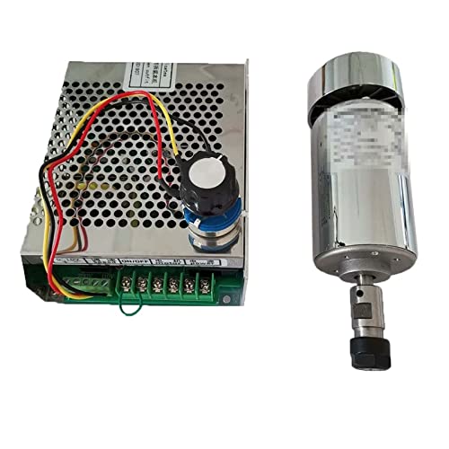 HEALBYBLE Luft gekühlt 0,3 kW. CNC Spindlemotor Kit Er11 Chuck 300W Spindelmotor/Stromversorgung Government Gouverneur for Gravieren,Multi-Schutzfunktionen(Package 1) von HEALBYBLE