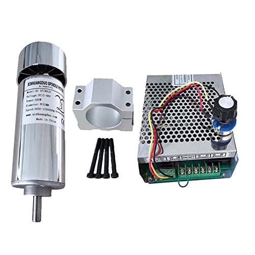 HEALBYBLE Luft gekühlt 0,3 kW. CNC Spindlemotor Motor/Fan Kit 300W Spindelmotor/Stromversorgung Government Gouverneur for Gravur,Multi-Schutzfunktionen(Package 5) von HEALBYBLE