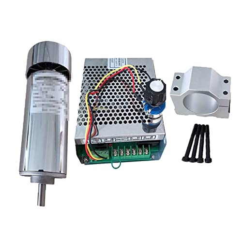 HEALBYBLE Luft gekühlt 0,4 kW. CNC Motor- / Lüfterspindelmotor Kit 400W Spindelmotor/Stromversorgung Government Governor zum Gravieren,Multi-Schutzfunktionen(Package 5) von HEALBYBLE