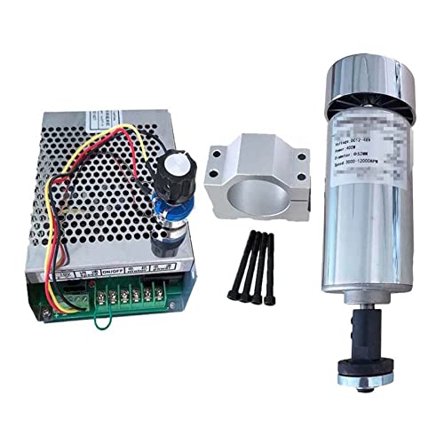 HEALBYBLE Luft gekühlt 0,4 kW. CNC Spindlemotor Winkelschleifer Kit Chuck 400W Spindelmotor/Stromversorgung Government Governor zum Gravieren,Multi-Schutzfunktionen(Package 5) von HEALBYBLE