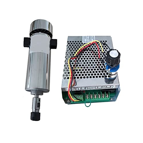 HEALBYBLE Luft gekühlt 0,8 kW DC110 20000 U/min CNC Spindlemotor -Kit ER11/ Chuck 800W Spindelmotor + Stromversorgungsgeschwindigkeit Gouverneur for Gravur,Multi-Schutzfunktionen(Package 4) von HEALBYBLE