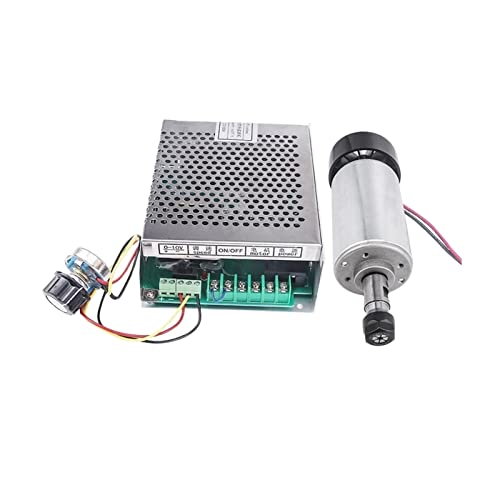 HEALBYBLE Luft gekühlte 0,5 kW Luft gekühlte Spindel ER11 CNC 500W Spindelmotor + Stromversorgungsgeschwindigkeit Gouverneur for DIY CNC,Multi-Schutzfunktionen von HEALBYBLE