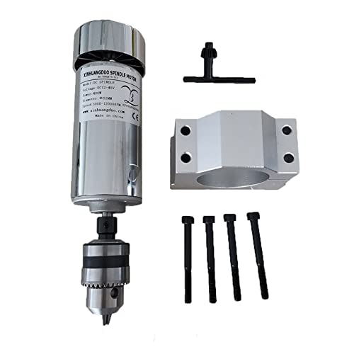 HEALBYBLE Luftgekühlte 0,4 kW CNC Bohrfutter spindleMotor Kit 400W Spindle Motor/Stromversorgung Drehzahlregler for das Gravieren,Multi-Schutzfunktionen(Package 3) von HEALBYBLE