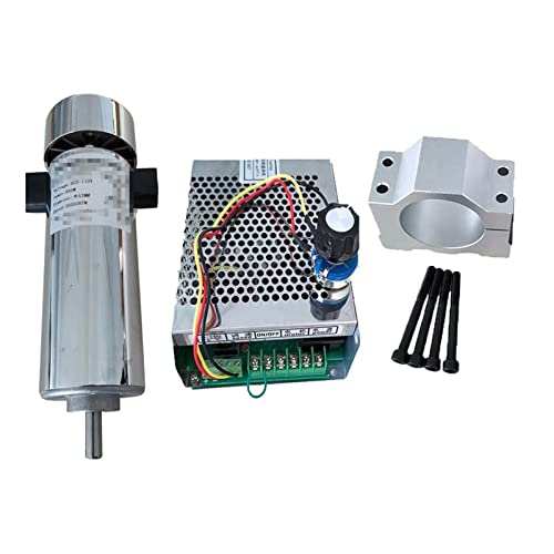 HEALBYBLE Luftgekühlte 0,8 kW. DC110V 20000RPM CNC. Spindlemotor Kit/Chuck 800W Spindelmotor/Stromversorgung Government Governor zum Gravieren,Multi-Schutzfunktionen(Package 1) von HEALBYBLE