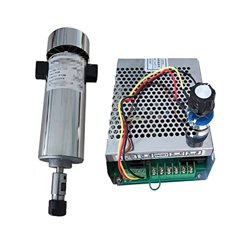 HEALBYBLE Luftgekühlte 0,8 kW. DC110V 20000RPM CNC. Spindlemotor-Kit. ER11 / Chuck 800W Spindelmotor/Netzteil Government Gouverneur for Gravieren,Multi-Schutzfunktionen(Package 4) von HEALBYBLE