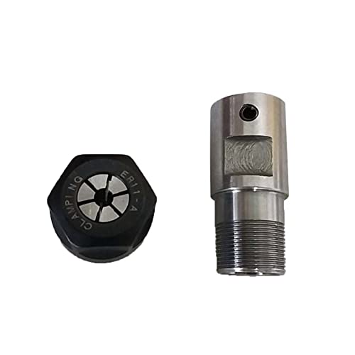 HEALBYBLE Spindelmaschinenmaschine Klemmstange Welle Loch 5/6/8mm Motor verlängerte Klemmmesser-Gravurmaschine Bohrer ER11- (1-7),Multi-Schutzfunktionen(Hole 8mm with ER11-4) von HEALBYBLE