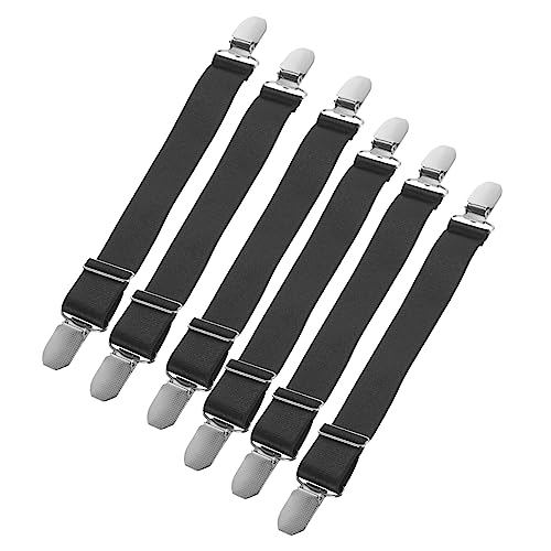 HEALEEP 1 Satz Autogurte Aufhänger Maschine Clip-träger Verstellbar Hosenclips Hosenträger Clips Safe Clip Schlüsselband Gurtschutz Gepäckschlaufe Schlaufe Für Scooter Elastisch Black 6st von HEALEEP