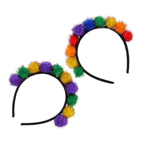 HEALEEP 2 Stück Pom Pom Glitzer-stirnband Für Karneval, Geburtstage Und Feiertagspartys, Haarreifen, Kostüm, Haar-accessoires Für Frauen, Geburtstagsparty HEALEEP 2 Stück Pom Pom Glitzer-stirnband Für Karneval, Geburtstage Und Feiertagspartys, Haarreifen, Kostüm, Haar-accessoires Für Frauen, Geburtstagsparty von HEALEEP
