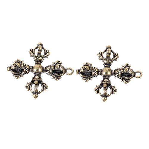 HEALEEP 2Stücke Vajra Stößel Anhänger Retro Schmuck für DIY Basteln Tibetisches Vajra Langlebiges Handwerkszubehör für Freunde HEALEEP 2Stücke Vajra Stößel Anhänger Retro Schmuck für DIY Basteln Tibetisches Vajra Langlebiges Handwerkszubehör für Freunde von HEALEEP